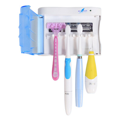 

UV Toothbrush Sanitizer Family Pack Fixed on the Wall Sterilize Toothbrush Kill Germ&Bacteria up to 999 YCSG-103AYW