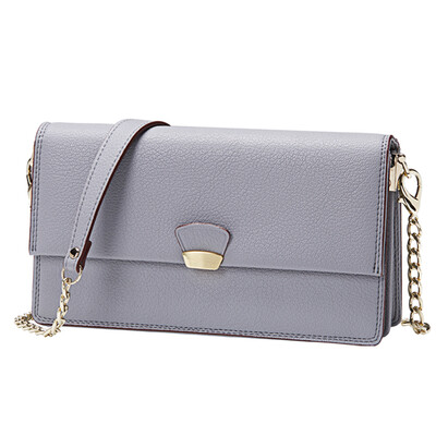 

Old man head (LAORENTOU) new lady casual shoulder bag leather leather dolls Europe and the United States fashion bag 942J001L1H gray