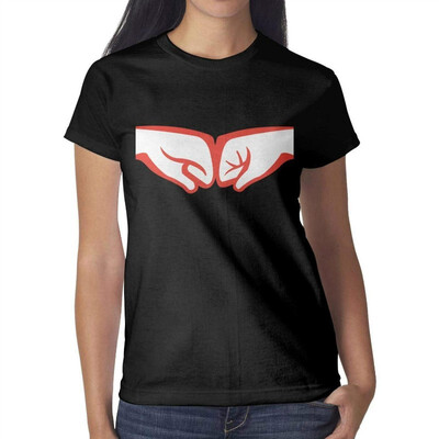 

SNB WY Fist Bump Entertainment Unique Short Sleeve t-Shirt Womens Funky Loose