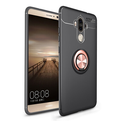 

Fivice Huawei Mate 9 case TPU metal ring shell magnetic bracket soft shell