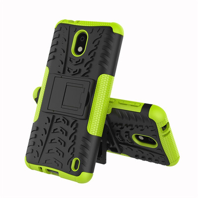 

Fivice Nokia 2 Case TPU anti-fall tire pattern back clip bracket phone case