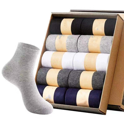 

Aa-shop New Mens Socks High Quality Casual Menss Business Socks Cotton Brand Crew Autumn Winter Black White Socks 5Pairs