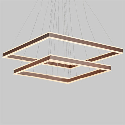 

Baycheer HL487474 2362" Wide LED 2 Warm Light Aluminum Slim Cubed LED Hanging Light