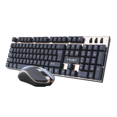 

Wireless Keyboard&Mouse Combo Mechanical Feeling Gaming Keyboard&Mouse Kit for Working Game