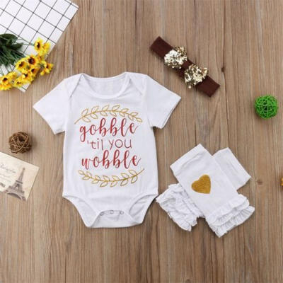 

Newborn Infant Baby Kids Girl Romper TopsLeg Warmers Halloween Outfits Set