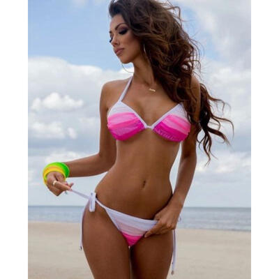 

Womens Push-up Bra Bikini Set Swimsuit Bathing Suit Swimwear High Waisted