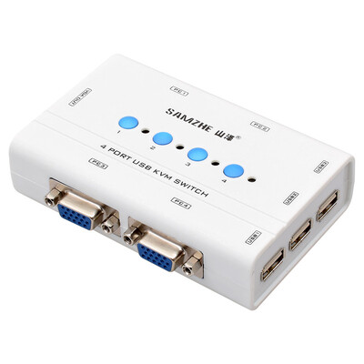 

Shanze SAMZHE SZ-411B 4-port KVM switch manual USB20 interface mouse&keyboard multi-computer VGA switch monitor share with the original line