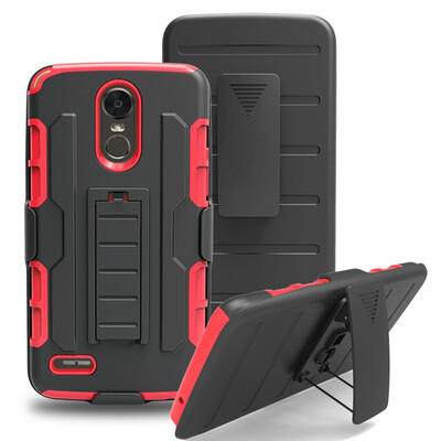 

Fivice LG Stylo 3 2017 Case TPU armor anti-drop mobile phone outdoor bracket back clip PC shell phone case