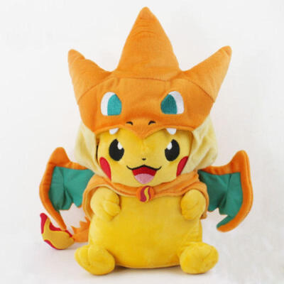 

New & Hot Pokemon Pikachu with Charizard Hat Plush Soft Toy Stuffed Animal 9