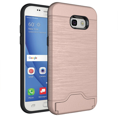 

Fivice Samsung A5 2017A520 Case TPU all-inclusive anti-drop brushed card with bracket mobile phone case
