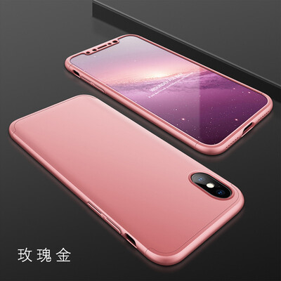 

For iphone 8 7 Plus Phone case 3 in 1 Case Ultra Thin Luxury 360 Full Protect hard PC Phone Cover