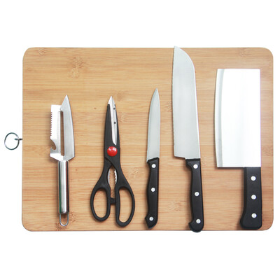 

Тао Тао домашняя кухня разделочная доска деревянная разделочная доска шесть комплектов из нержавеющей стали ножи набор (40X30X1.8cm) MS-8051