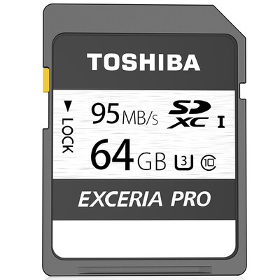 

Toshiba TOSHIBA 64GB R95M -W75M  SDXC Class10 UHS-I U3 Extremely fast memory card supports 4K HD