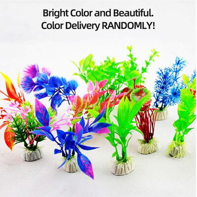 

Artificial Aquarium Plants Fish Tank Decorations Plastic Aquarium Plants 10 PCS