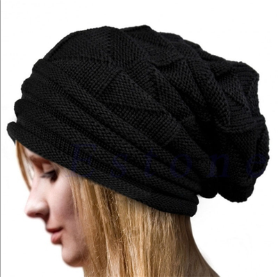 

Fashion Warm Winter Women Beret Braided Baggy Knit Crochet Beanie Hat Ski Cap New Hot Fashion Casual
