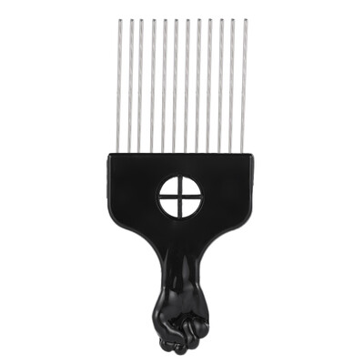

Metal Afro Comb African American Pick Comb Hair Brush Hairdressing Styling Tool Black Fist