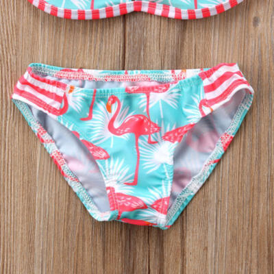 

Kids Baby Girls Strap Flamingo Bikini Swimwear Swimsuit Bathing Suit Beachwear