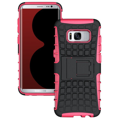 

Fivice Samsung S8 Case TPU anti-fall tire pattern back clip bracket phone case