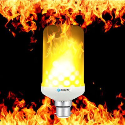 

BRELONG LED Flame Light Bulb Emulation Flaming 3 mode Decorative Lamp - B22