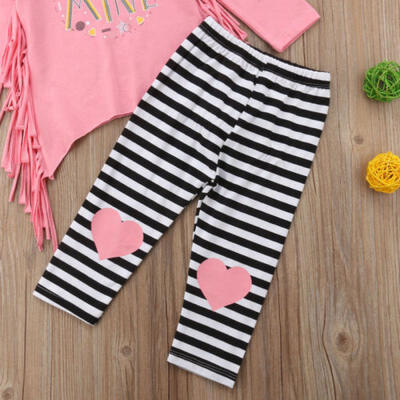 

2PCS Toddler Infant Baby Girls Kids Clothes T-Shirt Top Casual Pants Outfits Set