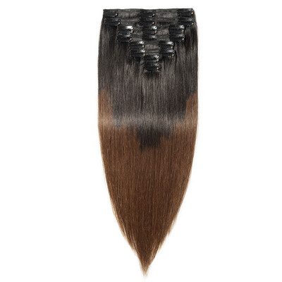 

Clip in 100 Remy Human Hair Extensions double weft Grade 7A Quality Full Head 8pcs 18clips Soft Silky Straight for Women