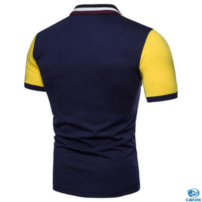 

New Fashion Mens Stylish Casual T-Shirts Slim Fit Short Sleeve POLO Shirt Tops