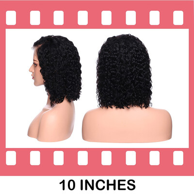 

Human Hair Short Wigs Curly Natural Wavy for Women Brazilian Virgin Hair Short Bob Curly Human Hair Lace Front Wigs with Baby Hair
