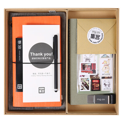 

Morning light M & G HAPY0011 set travel trip strap notebook retro diary traveler hand book book set including inner core 12 sets of orange