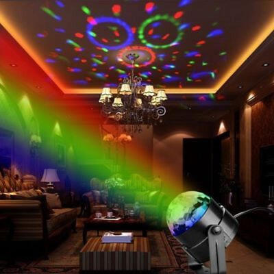 

3W RGB Stage Light Par Voice Control Lighting Laser Projector Party Club DJ Beam
