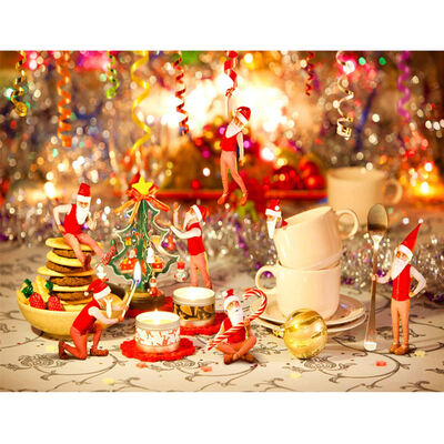 

UpperX 5D DIY Diamond Painting Christmas Cross Craft Stitch Full Drill Home Wall Decoration