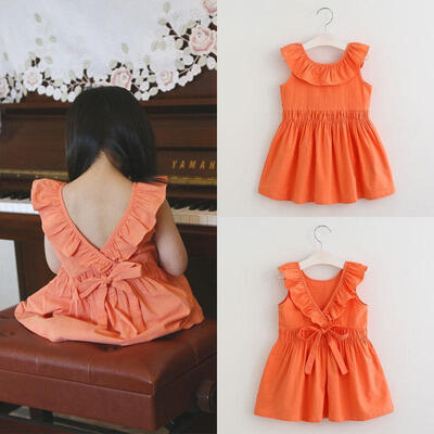 

Kid Baby Girl Toddler Lace Floral Princess Party Wedding Sleeveless Tutu Dresses