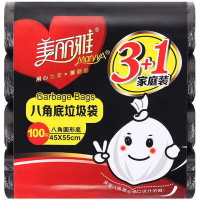 

[Супермаркет] Джингдонг Мелия 3 + 1 Семейного пакет восьмиугольного нижнего мешка для мусора 45x55cm 100 Zhi HC050174