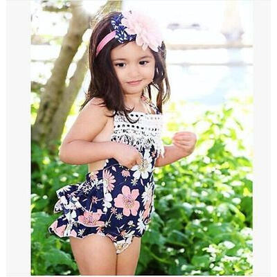 

Baby Girls 1PCS Fashion Summer Flower Sunsuit Cotton Bodysuit Romper Jumpsuit