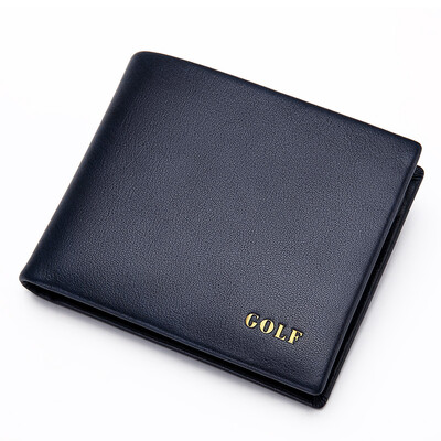 

Golf GOLF first layer cowhide wallet mens multi-function drivers license card bag mens fashion wallet Q8BV33843J dark blue