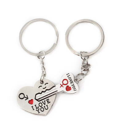 

1 пара Пара Lover Sweet Heart Key брелок Брелок Set Любовь Подарок