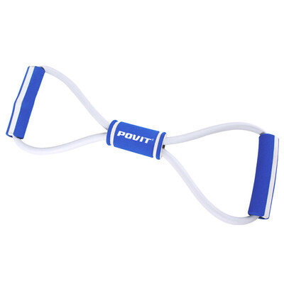 

Pu special for the special POVIT Rally 8 words latex extension chest pull rope rubber cotton fitness yoga home fitness equipment blue P-9404