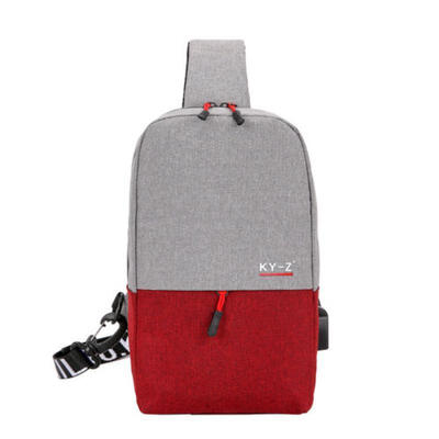 

CA Mens Chest Pack Messenger Shoulder Bag Casual Travel Crossbody USB Charging