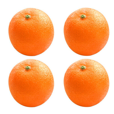 

UpperX 4 Pcs Soft Plastic Simulation Orange Fruit Home Decoration Burgundy