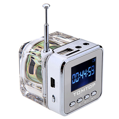 

Mini Digital Portable Music MP34 Player TF USB Disk Speaker FM Radio Red