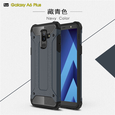 

Fivice Samsung Galaxy A6 PLUS case Luxury Silicone Diamond Armor PC Hard Shell Phone Case