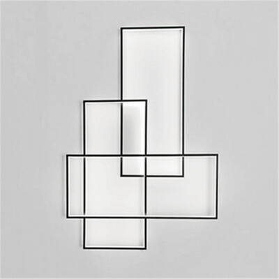 

Baycheer HL483477 High Bright White Light 1850" Wide Frame Led Indirect Wall Sconce Black Finish