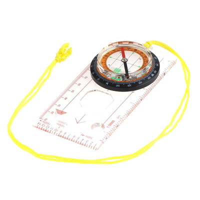 

9in1 Baseplate Compasses Map Scale Ruler For Outdoor Sighting Hiking Camping