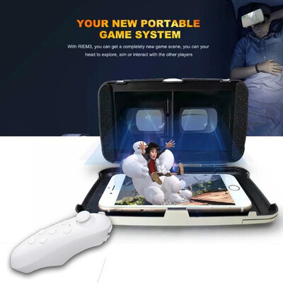 

MyMei 3D VR Box Частный театр 4.0-6.0 дюйма Телефон Виртуальная реальность оголовье очки Смарт Bluetooth беспроводной пульт дистан