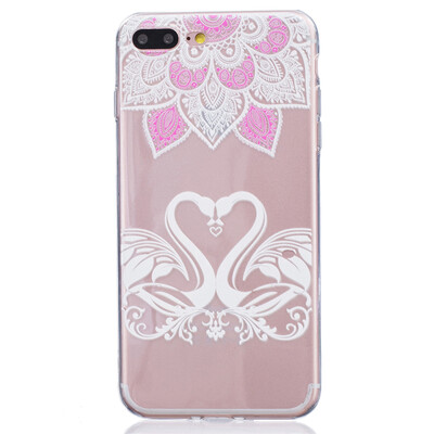 

Swan Pattern Soft Thin TPU Rubber Silicone Gel Case Cover for IPHON 7 Plus
