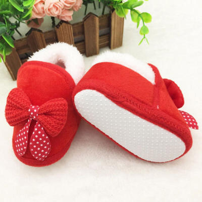 

AU Infant Boy Girl Snow Boots Kid Baby Winter Fur Prewalker Warm Crib Shoes
