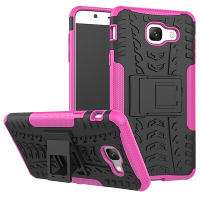 

Fivice Samsung J7 MaxG615G615F Case TPU anti-fall tire pattern back clip bracket phone case
