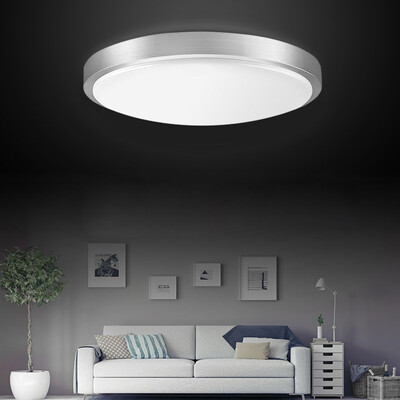 

For the first time (sdhouseware) led ceiling lamp bedroom lamp balcony bathroom lamp bread light 40cm white silver ceiling lamp