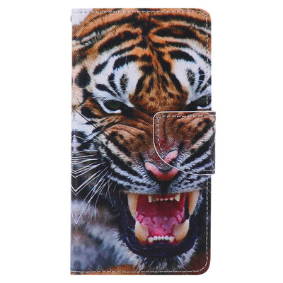 

Tiger Design PU Leather Flip Cover Wallet Card Holder Case for SONY M5