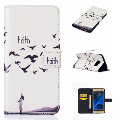 

Faith Design PU Leather Flip Cover Wallet Card Holder Case for SAMSUNG GALAXY S7 Edge
