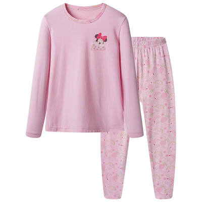 

Disney children's suit cotton underwear suit boys and girls baby autumn home clothes pajamas 28790D0 angel powder 160